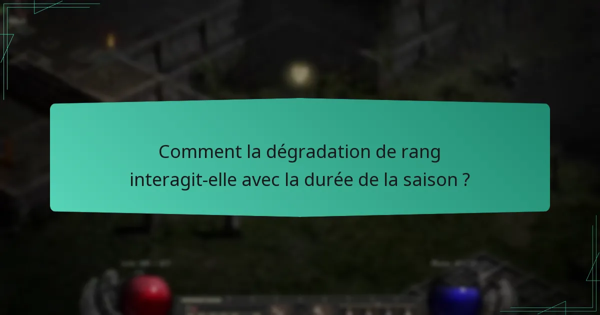 Comment les périodes de maintenance affectent-elles les Saisons de Ladders ?
