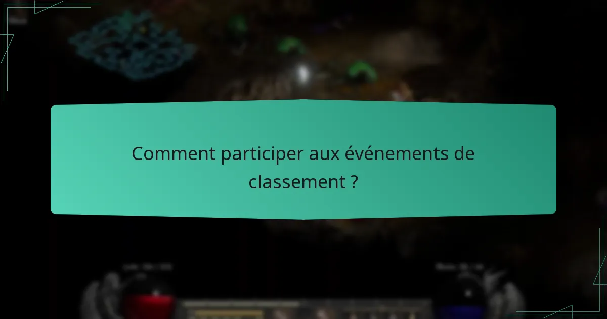 Qu’est-ce que les tournois communautaires associés aux événements de classement ?