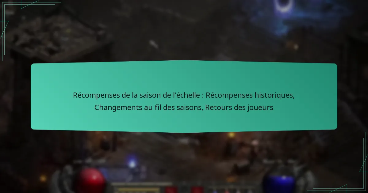 Récompenses de la saison de l’échelle : Récompenses historiques, Changements au fil des saisons, Retours des joueurs