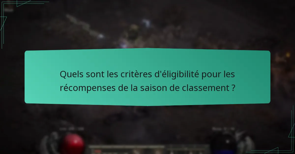 Quelles sont les idées reçues courantes sur les récompenses de la saison de classement ?